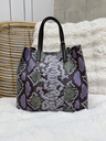 Sac cuir multicolore